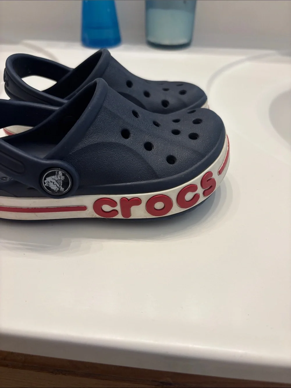 CROCS Kids Navy Blue Clog Sandals
